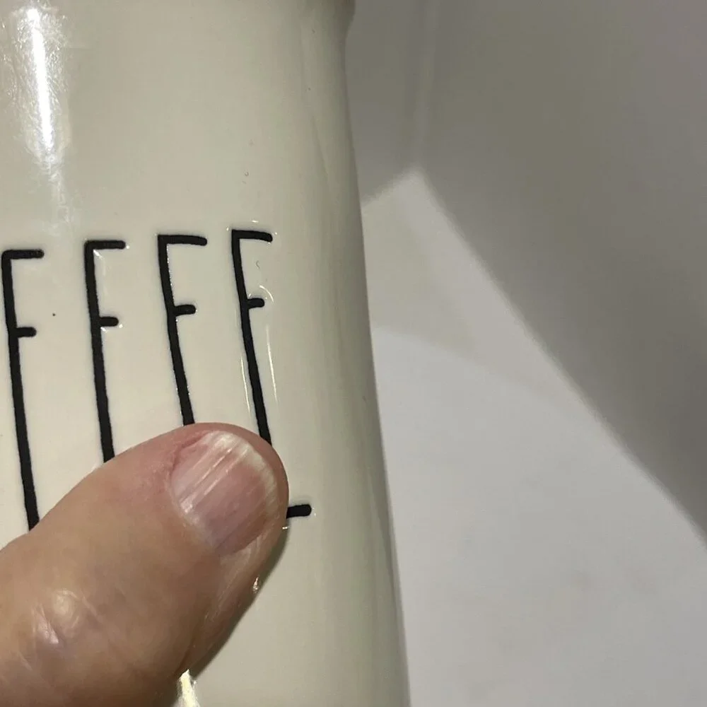 NEW Rae Dunn Coffee Travel Mug Tumbler Letter Ivory Ceramic Hot/Cold Cup Lid NEW